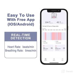 img 1 attached to 👶 Advanced Baby Breathing Monitor with Mat - Monitor Baby's Vital Signs, Sleep Analysis, and App-Enabled Safety Alerts for Newborns 1-6 Months