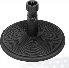 img 4 attached to Heavy-Duty Prefilled Patio Umbrella Base By FRUITEAM - 22Lbs Assembly With 17.5" Round Weight Base And 2022 New Pole Holder For Market Table, Yard, Garden, Deck, And Porch