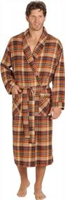 img 4 attached to Lightweight Cotton Flannel Robe For Men With Shawl Collar, Perfect Bathrobe By EVERDREAM