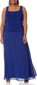img 2 attached to Alex Evenings Womens Plus Size Mandarin Women's Clothing - Dresses