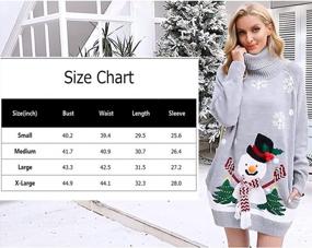 img 1 attached to Upgrade Your Christmas Look With Jumppmile'S Women'S Oversized Turtleneck Sweater Dress With Pockets