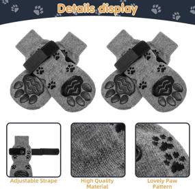 img 2 attached to 🐾 SCENEREAL Double-Sided Anti-Slip Dog Socks with Straps - 2 Pairs | Soft & Comfortable Pet Paw Protectors for Indoor Hardwood Floors | Enhanced Traction Control