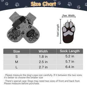 img 3 attached to 🐾 SCENEREAL Double-Sided Anti-Slip Dog Socks with Straps - 2 Pairs | Soft & Comfortable Pet Paw Protectors for Indoor Hardwood Floors | Enhanced Traction Control