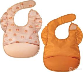 img 4 attached to 🍼 Tiny Twinkle Silicone Pocket Bibs: Waterproof, Food Catching and Mess-Proof for 6-24 Months Baby Boy and Girl - Toddler, 2-Pack