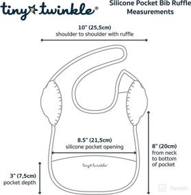 img 1 attached to 🍼 Tiny Twinkle Silicone Pocket Bibs: Waterproof, Food Catching and Mess-Proof for 6-24 Months Baby Boy and Girl - Toddler, 2-Pack