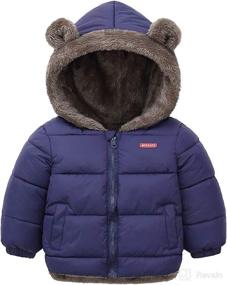 img 4 attached to 🍒 Happiness & Warmth for Little Ones: Happy Cherry Puffer Jacket with Hood & Fleece Lining for Boys & Girls