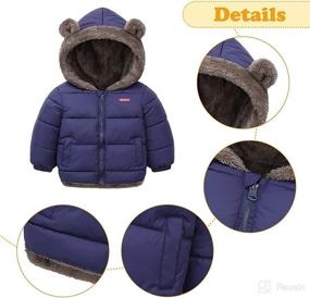 img 2 attached to 🍒 Happiness & Warmth for Little Ones: Happy Cherry Puffer Jacket with Hood & Fleece Lining for Boys & Girls