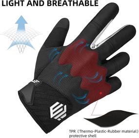 img 3 attached to 🧤 ILM Adult Full Finger Touch Screen Motorcycle Dirt Bike Motocross ATV MTB Mountain Bike Gloves for Bicycle Cycling BMX Sports Outdoor - Model-JC38 (Black Adult-2XL)