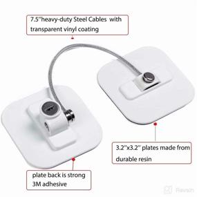 img 1 attached to 🔒 Secure Your Refrigerator with 2Pack White Fridge Locks and Keys