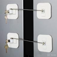 🔒 secure your refrigerator with 2pack white fridge locks and keys logo