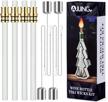 create beautiful outdoor ambiance with ajijing's 4 pack wine bottle torch wicks kit logo