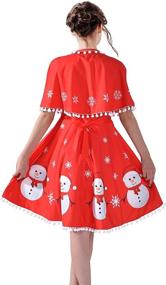 img 2 attached to Christmas Holiday Girls' Clothing - Dresses with Dress Cloak for Girls