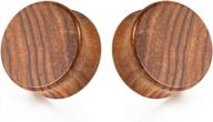 1 pair of tbosen natural wood saddle plugs ear gauges, stretcher piercing flesh tunnels jewelry in sizes 0g-1'' (8mm-25mm) logo