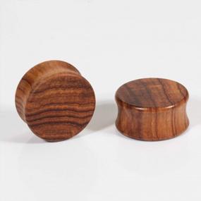 img 3 attached to 1 Pair Of TBOSEN Natural Wood Saddle Plugs Ear Gauges, Stretcher Piercing Flesh Tunnels Jewelry In Sizes 0G-1'' (8Mm-25Mm)