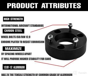 img 3 attached to 🚀 Enhance Your Ford F150: Front Leveling Lift Kit 2-2" Strut Spacers Extension Kits in Sleek Black - Compatible with Ford F150 2004-2017