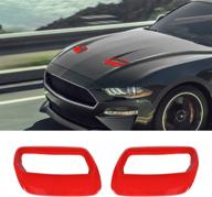 enhance your ford mustang's style with rt-tcz abs hood engine air vent outlet trim cover - (red), 2 pcs - 2018-2022 ford mustang interior accessories logo