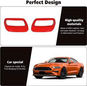 img 3 attached to Enhance Your Ford Mustang's Style with RT-TCZ ABS Hood Engine Air Vent Outlet Trim Cover - (Red), 2 PCS - 2018-2022 Ford Mustang Interior Accessories