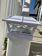 img 1 attached to SIEDiNLAR Solar Post Cap Lights: 2 Modes, 8 LED For Outdoor Decoration, Fits Posts Of 4X4, 5X5, 6X6 - Warm White/Cool White Lighting (2 Pack) review by Chris Cruz