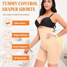 img 1 attached to High Waisted Tummy Control Shapewear Shorts For Women: Body Shaper Panties, Thigh Slimmer, And Slip Shorts - Ideal For Wearing Under Dresses