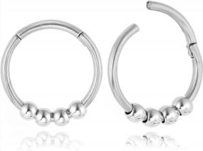 img 4 attached to Bold & Beautiful: Lademayh'S Stainless Steel Ear Expander Kit With Large & Exaggerated Rings For Ear Tunnels