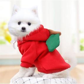 img 3 attached to Frogtastic Coziness: Dog Hoodie Plush Fleece Sweater - Warm Cold Weather Coat for Puppy Small Medium Large Dog