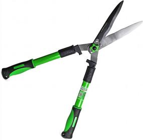 img 4 attached to Pro Gardening And Landscaping Hedge Shears By WilFiks - 25" Carbon Steel Blade, Comfort Handle, Wavy Blade, Shock-Absorbent Garden Trimmer For Grass, Bushes, And Branches