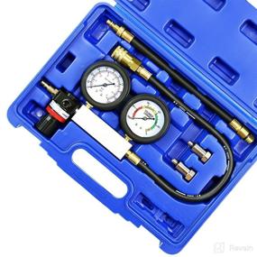 img 4 attached to 🛠️ JIFETOR Cylinder Leak Down Tester Kit, Professional Dual Pressure Gauges Compression Leakdown Detector Leakage Test Set for Gasoline Engine with 10 12 14mm Spark Plugs on Car Truck Motorcycle