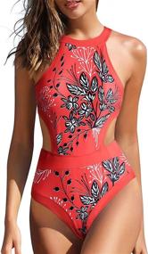 img 4 attached to 👙 Holipick Womens Cutout Swimsuit: Trendy and Stylish Women's Swimwear