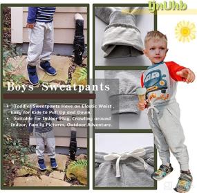 img 2 attached to 👶 IjnUhb Toddler Boys Sweatpants: Adjustable Waist for Unisex Girls - Casual Baby Joggers with Drawstring