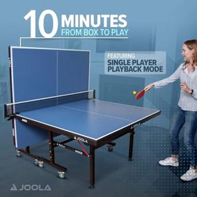 img 3 attached to JOOLA Inside - Premium MDF Indoor Table Tennis Table With Quick Clamp Ping Pong Net And Post Set - 10 Minute Easy Assembly - Single Player Playback Mode Included