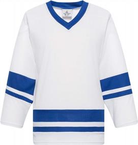 img 4 attached to Ice Hockey Practice Jersey For Men And Boys - Senior, Junior, Adult & Youth - EALER H400 Series Blank League Jersey