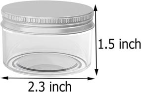 img 2 attached to 🧴 2oz Refillable Plastic Container Jars with Silver Lids - Ideal for Creams, Lotions, and Ointments