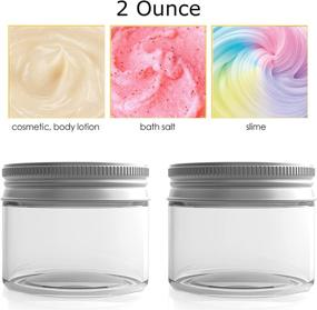 img 1 attached to 🧴 2oz Refillable Plastic Container Jars with Silver Lids - Ideal for Creams, Lotions, and Ointments