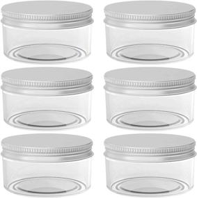 img 4 attached to 🧴 2oz Refillable Plastic Container Jars with Silver Lids - Ideal for Creams, Lotions, and Ointments