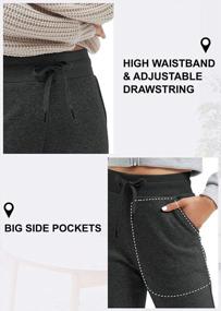 img 3 attached to Ewedoos Fleece Lined Pants Women - Fleece Lined Sweatpants Women With Pockets High Waisted Thermal Joggers Winter Pants