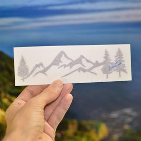 img 1 attached to 🏔️ Enhance Your Vehicle with a Stunning Mountain Decal Vinyl Car Truck Tree Sticker Trunk Badge Emblem Graphic