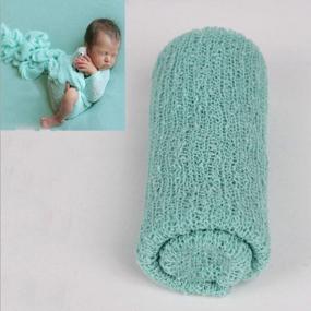 img 1 attached to Mint Green Stretch Wrap For Baby Photography - Get Captivating Newborn Photos With Tinksky Photo Prop!