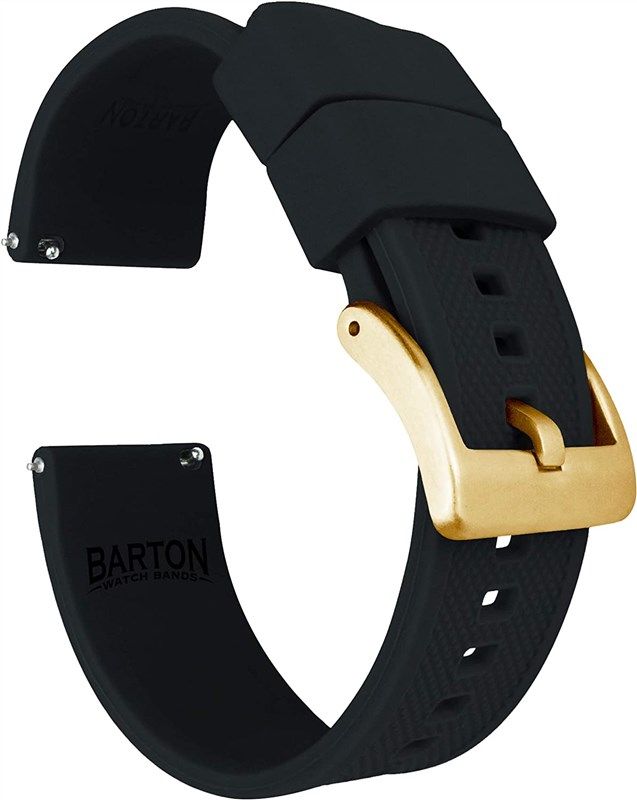 22mm black barton silicone release 로고
