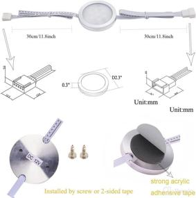 img 1 attached to 🌈 AIBOO 24V Under Counter Led Light Kit - RGB Warm White Under Cabinet Lighting, Set of 10 Colored Cabinet Lights with Wireless 40-Key RF Dimmable Remote Control (RGBWW, 10 Lights)