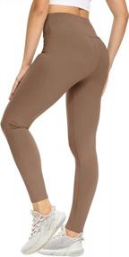 img 4 attached to Women'S High Waisted Leggings: Soft, Tummy Control & No-See-Through For Yoga, Workout & Running!