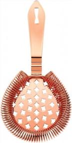 img 4 attached to Copper Plated Barfly Classic Hawthorne Spring Bar Strainer - Perfect For Home Bartending!