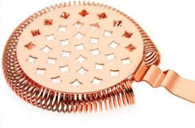 img 2 attached to Copper Plated Barfly Classic Hawthorne Spring Bar Strainer - Perfect For Home Bartending!