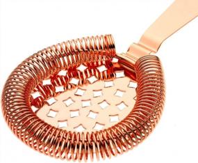 img 3 attached to Copper Plated Barfly Classic Hawthorne Spring Bar Strainer - Perfect For Home Bartending!