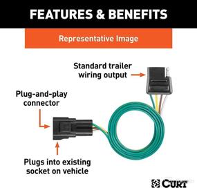 img 3 attached to 🔌 Custom 4-Pin Trailer Wiring Harness for Lexus RX350, RX450h - CURT 56083, Black