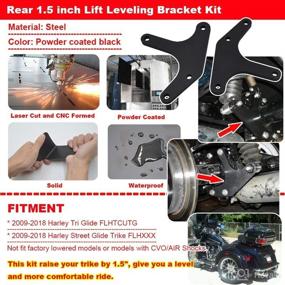 img 3 attached to 🏍️ XJMOTO 1.5 Inch Suspension Lift Leveling Bracket Kit for 2009-2022 Harley Davidson Tri-Glide FLHTCUTG/Street Glide Trike FLHXXX