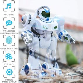 img 3 attached to Fisca RC Robot With Fingerprinting Technology, Walking, Dancing, And Programming Abilities - Ideal Smart Toy For Kids