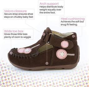 img 2 attached to Wobbly Waddlers Leather Toddler Support Girls' Shoes ~ Flats