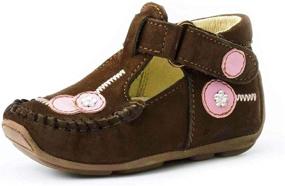 img 4 attached to Wobbly Waddlers Leather Toddler Support Girls' Shoes ~ Flats