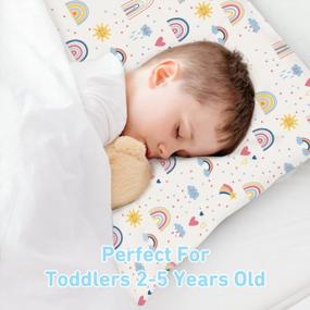 img 3 attached to Soft & Washable Toddler Pillow - Perfect For Travel, Cot & Sleeping | 13X18 Cotton Pillowcase Included