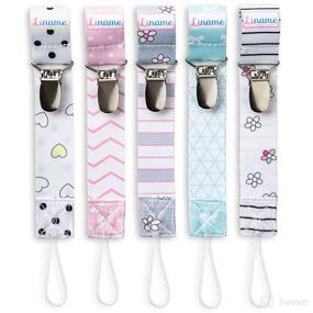 img 3 attached to 🎀 Liname® Pacifier Clip for Baby Girls - 5 Pack with Bonus eBook - Premium Quality &amp; Unique Design - Fits All Pacifiers &amp; Soothers - Perfect Gift for Newborns